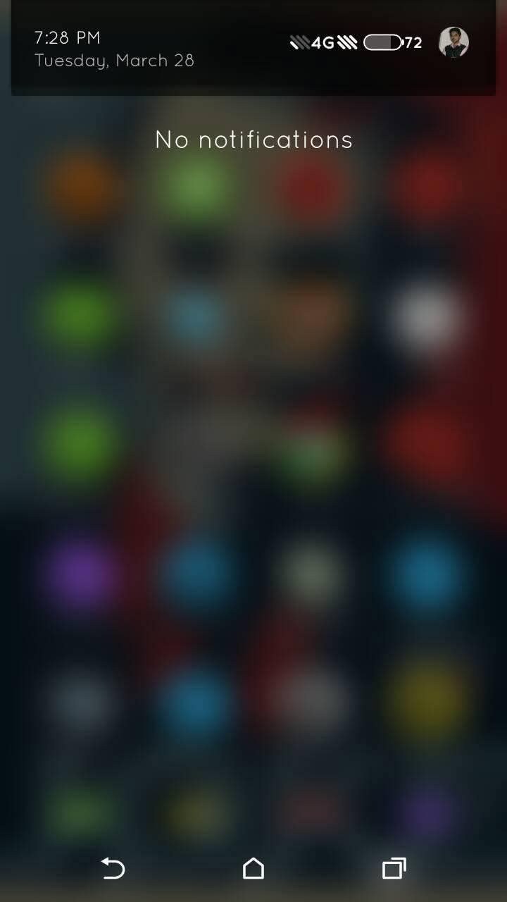 Blurred Notification Shade